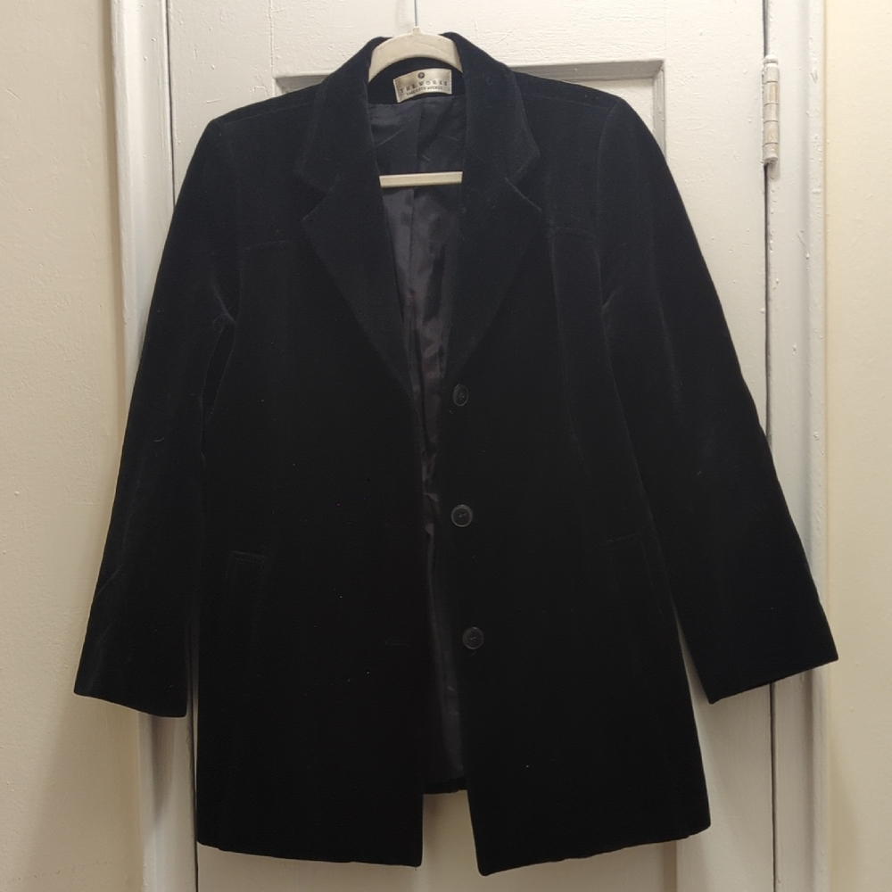 Chico's Elegant Black Velvet Blazer